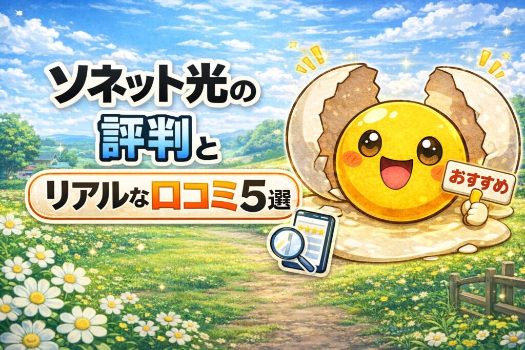 ソネット光の評判とリアルな口コミ５選