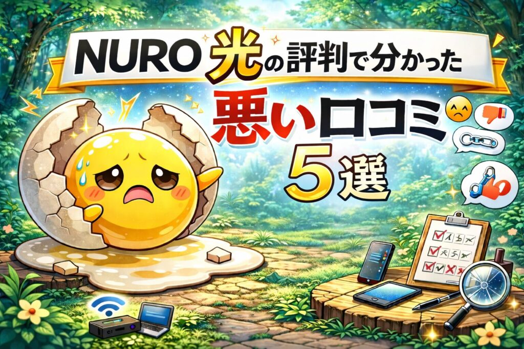 NURO光の評判で分かった悪い口コミ５選