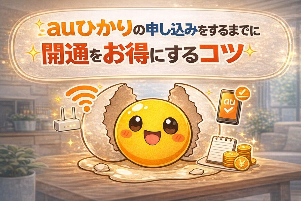 auひかりの申し込みをするまでに開通をお得にするコツ