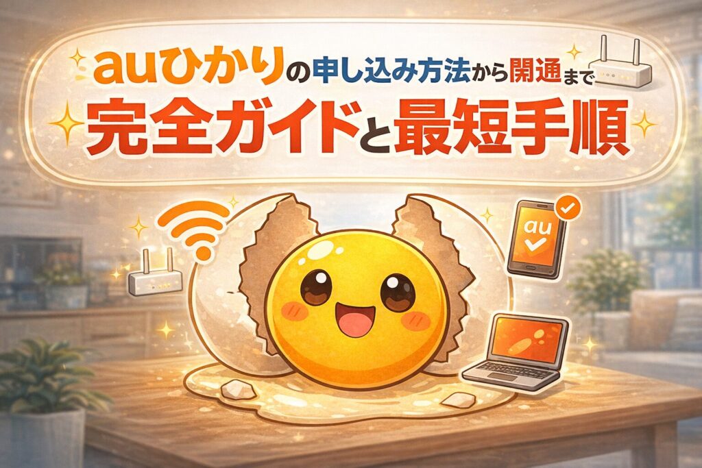 auひかりの申し込み方法から開通まで完全ガイドと最短手順