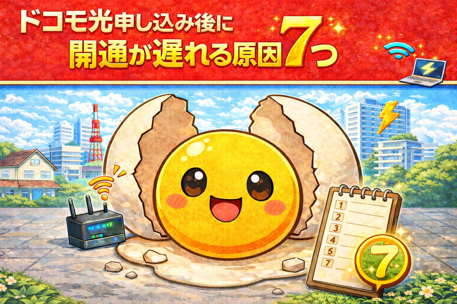 ドコモ光申し込み後に開通が遅れる原因７つ