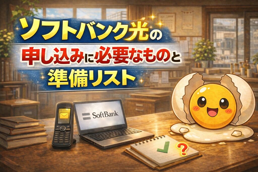 ソフトバンク光の申し込みに必要なものと準備リスト