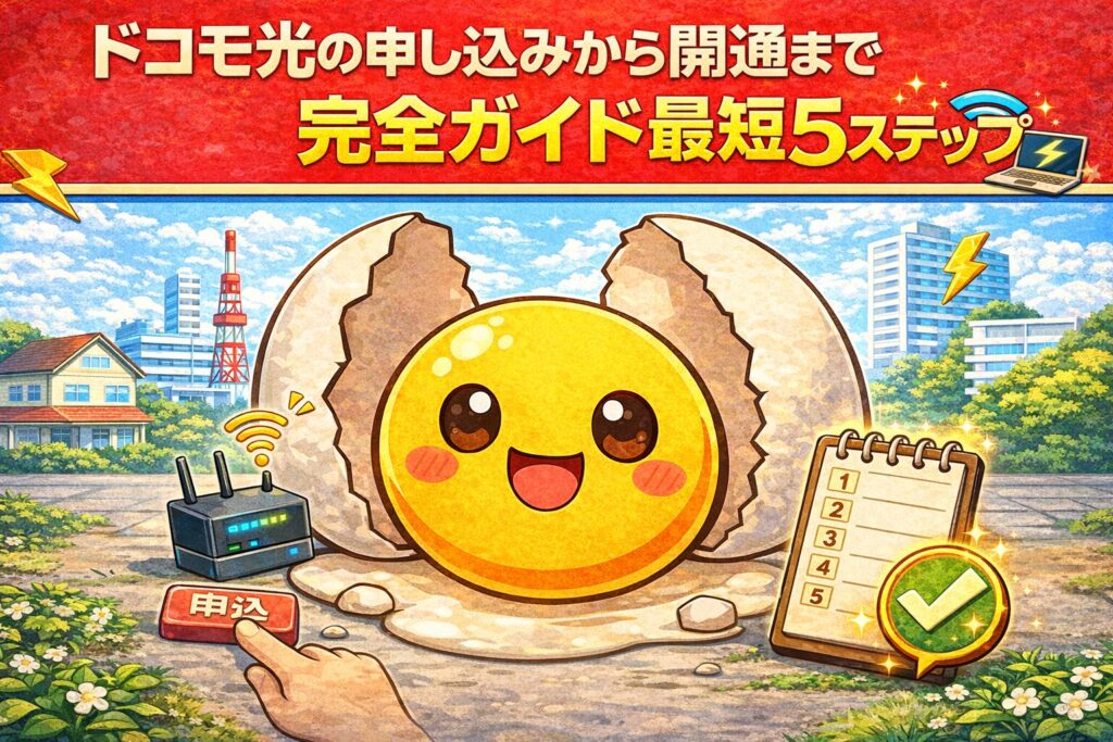 ドコモ光の申し込みから開通までの手順５ステップ