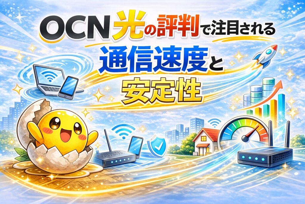 OCN光の評判で注目される通信速度と安定性