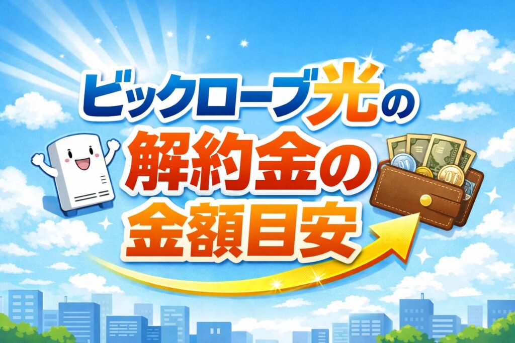 ビックローブ光の解約金はいくら？違約金の全体像まとめ