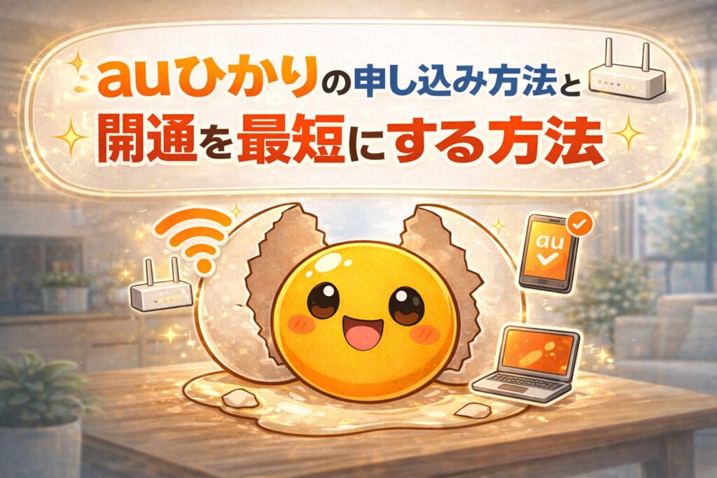 auひかりの申し込み方法と開通を最短にする方法