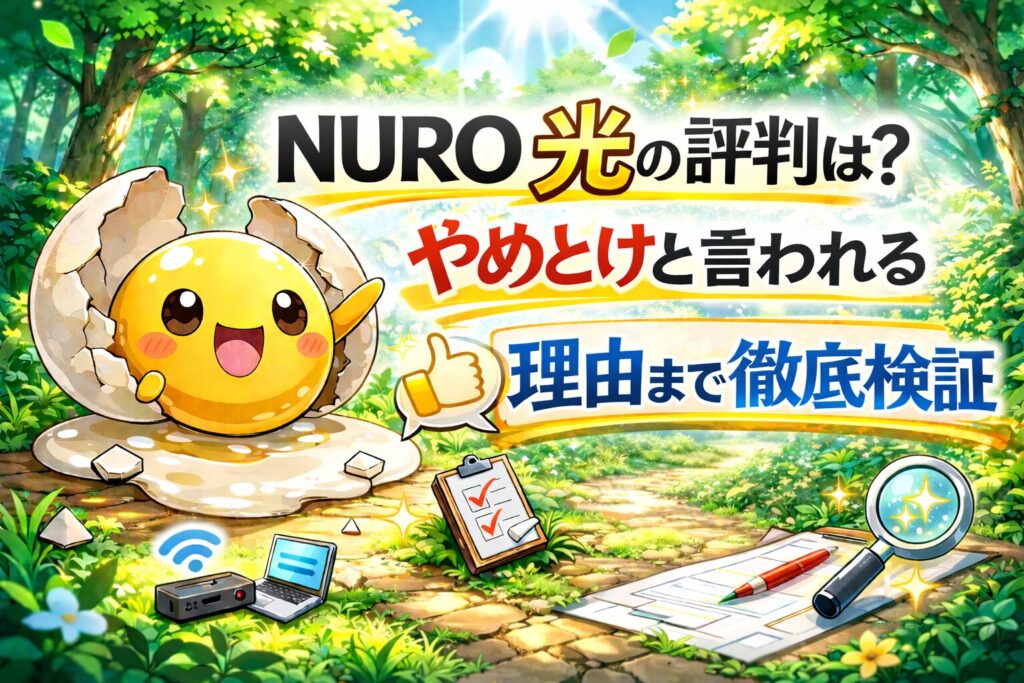 NURO光の評判は本当？やめとけと言われる理由まで徹底検証