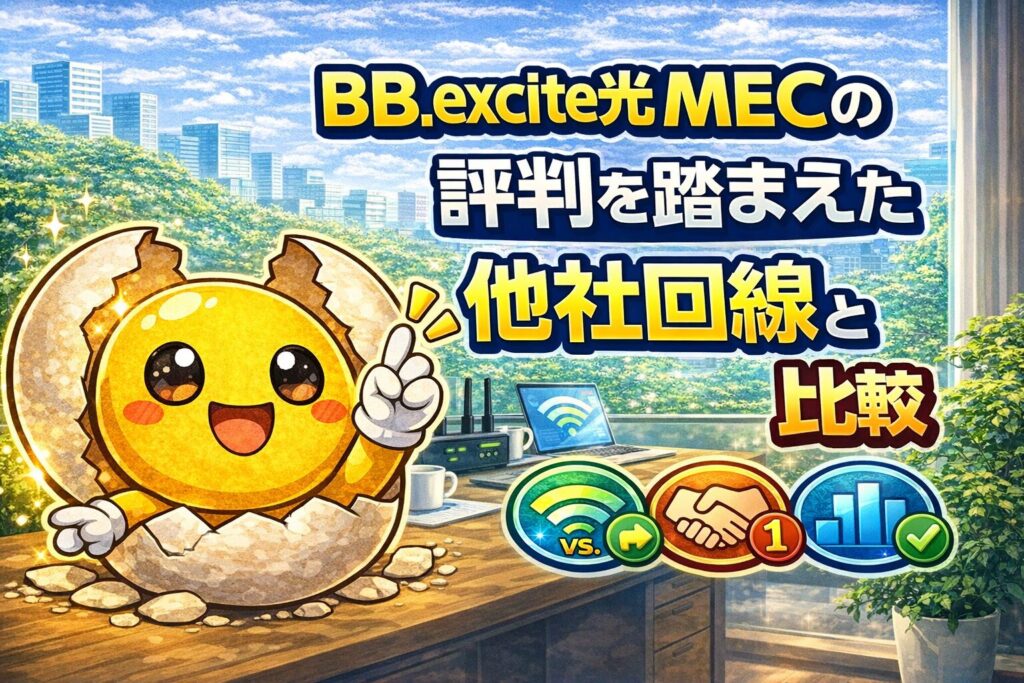 BB.excite光 MECの評判を踏まえた他社回線との比較