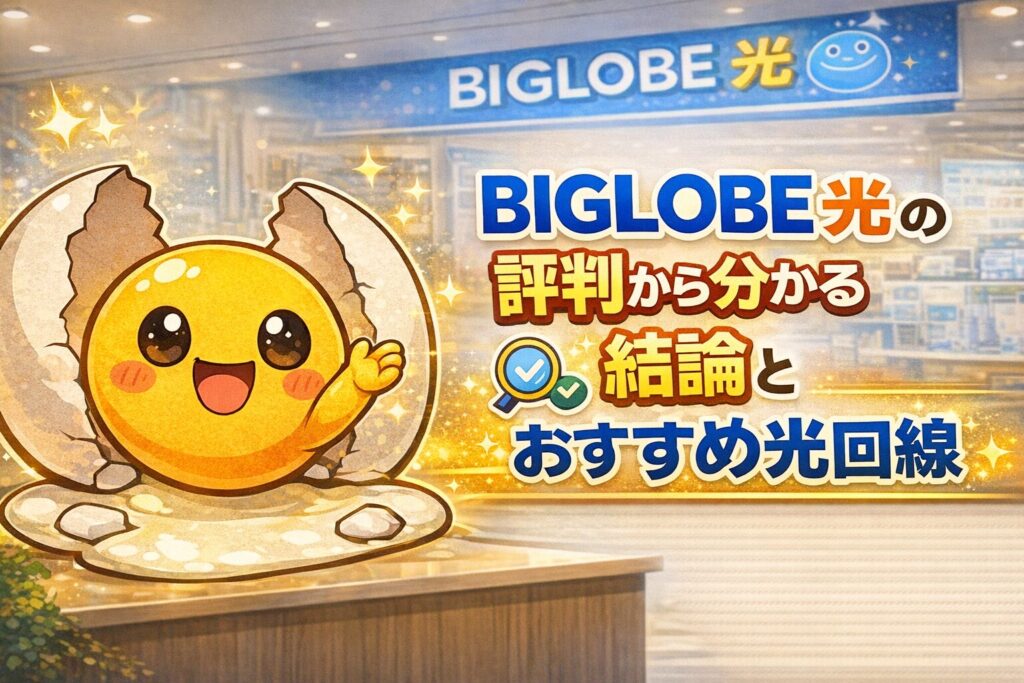 BIGLOBE光 評判から分かる結論とおすすめ光回線