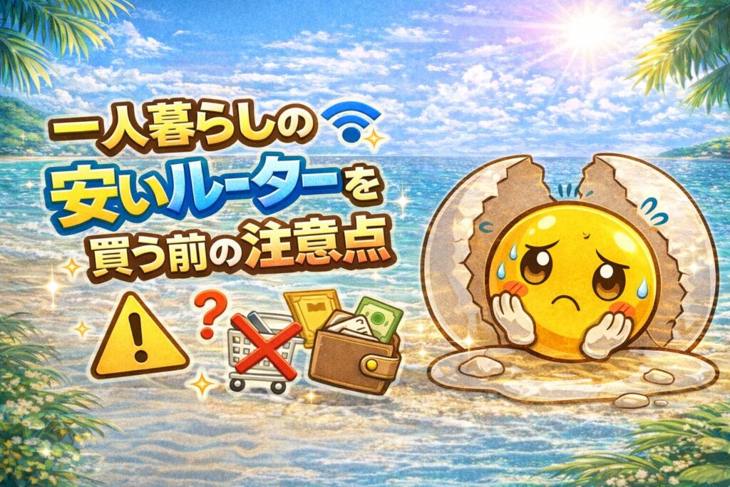 一人暮らしの安いルーターを買う前の注意点