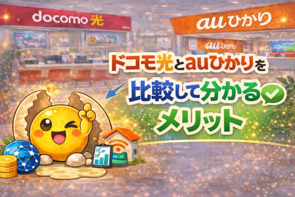 ドコモ光とauひかりを比較して分かるメリット