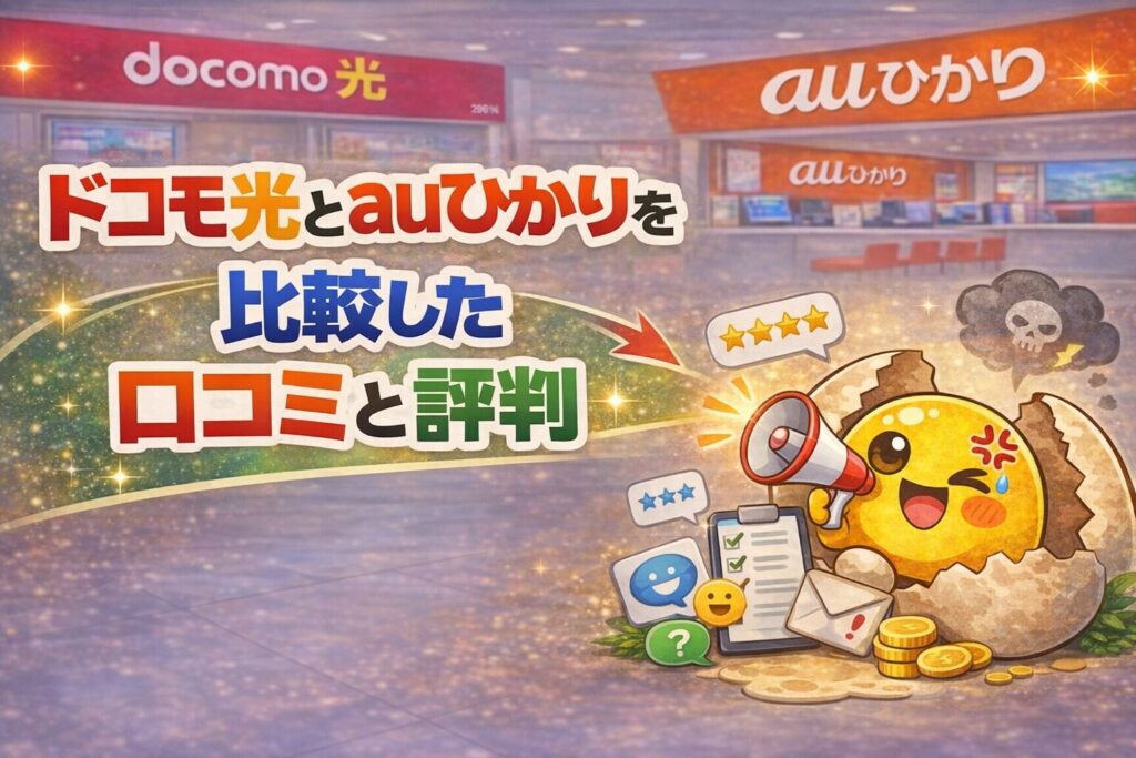 ドコモ光とauひかりを比較した口コミと評判