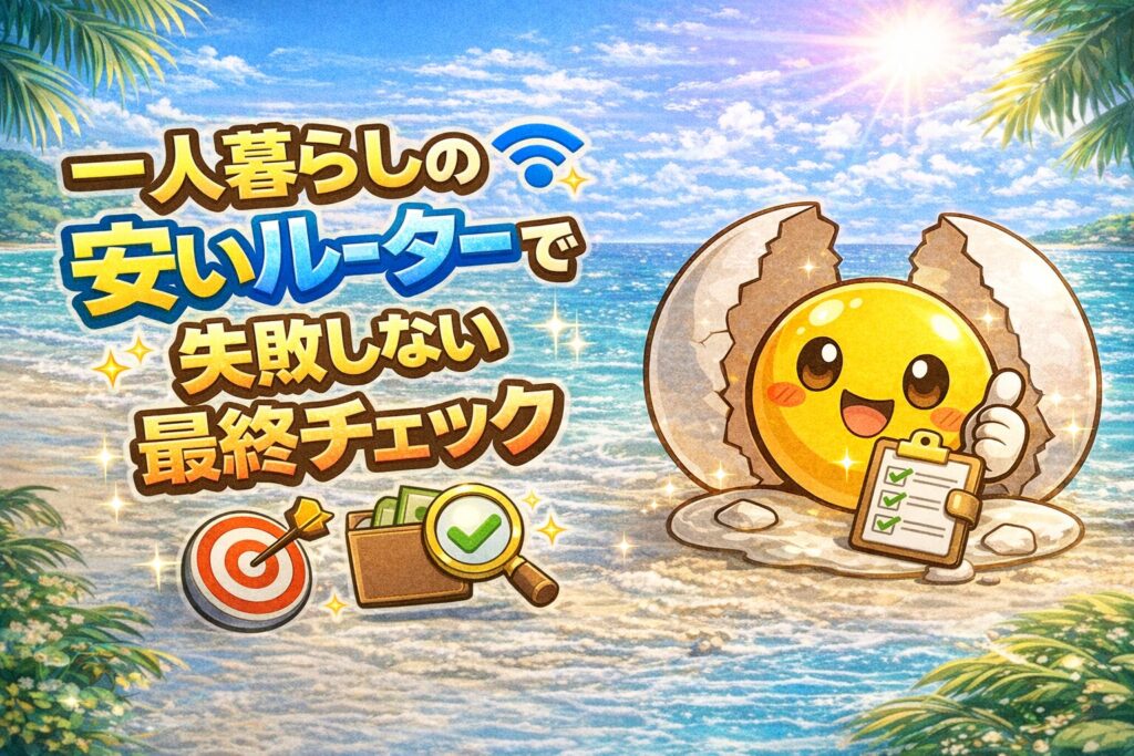 一人暮らしの安いルーターで失敗しない最終チェック