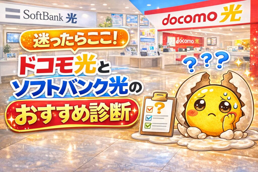 迷ったらここ！ドコモ光とソフトバンク光のおすすめ診断