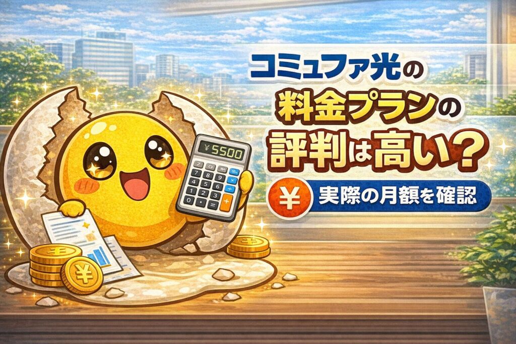 コミュファ光の料金プランの評判は高い?実際の月額を確認