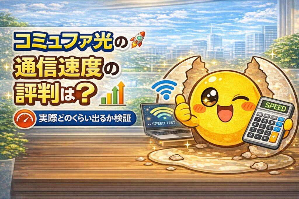 コミュファ光の通信速度の評判は?実際どのくらい出るか検証