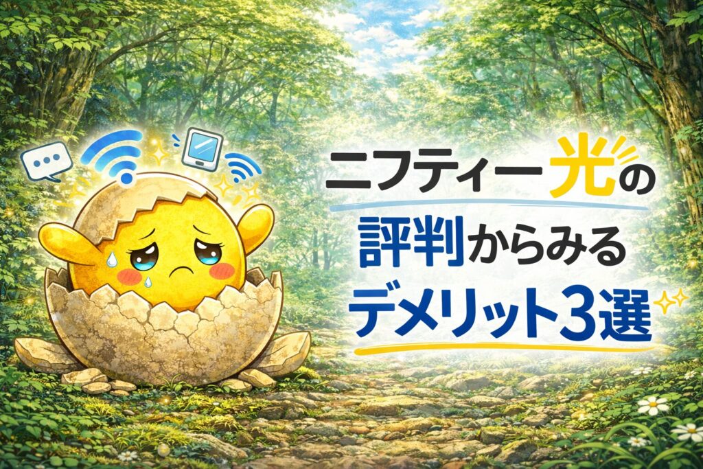 @nifty光の評判からみるデメリット3選