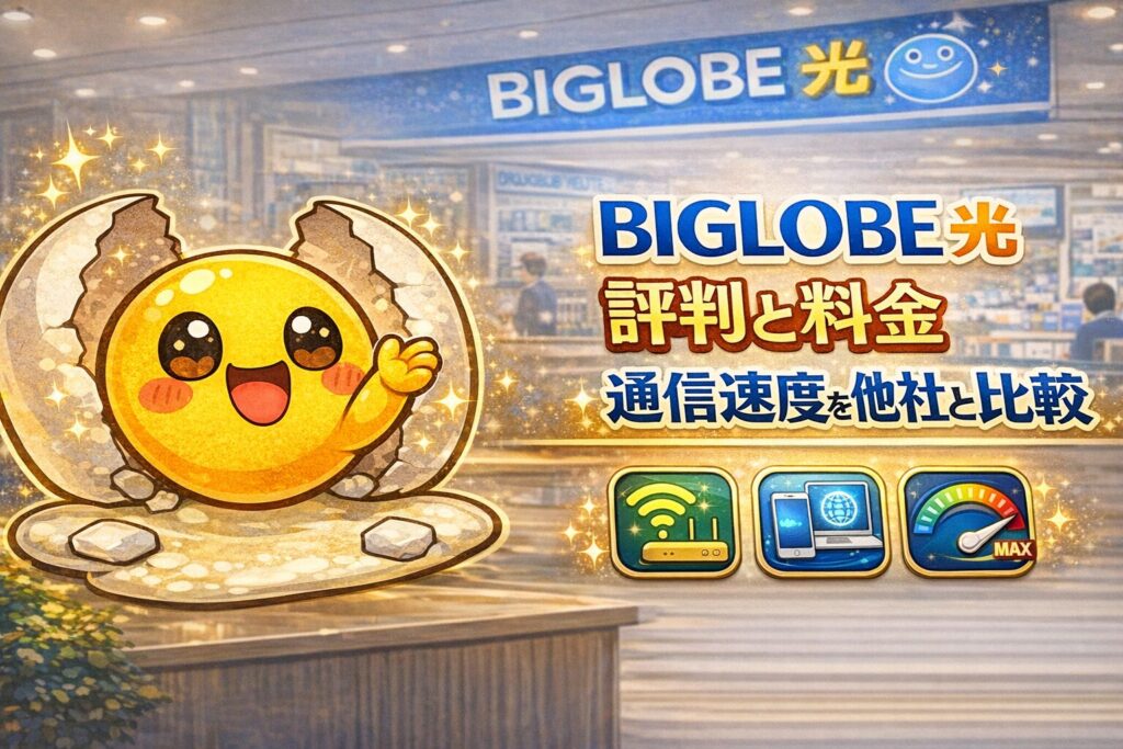 BIGLOBE光 評判と料金 通信速度を他社と比較